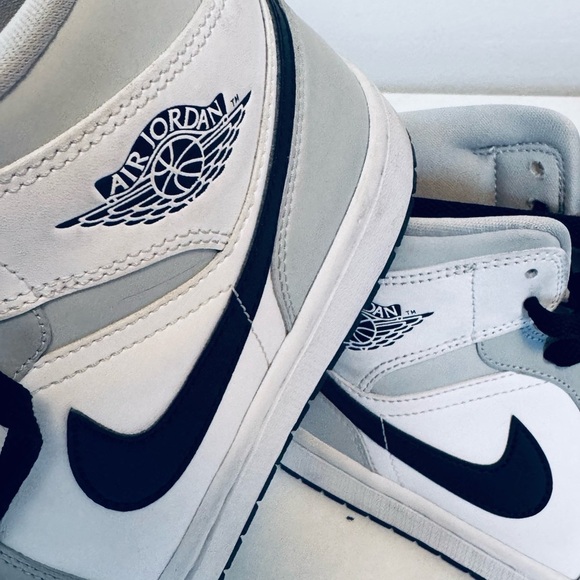 Nike Air Jordan Gray and White High-Tops - Picture 3 of 12